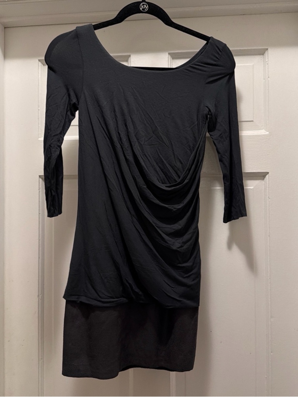 Bailey 44 Black Ruched Mini Dress